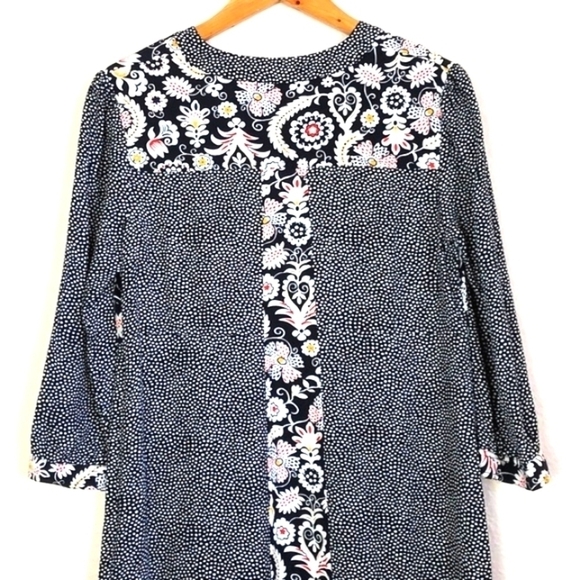 BODEN Women's Mollie Floral Patchwork Dress Black Size 8 LONG - Picture 7 of 15